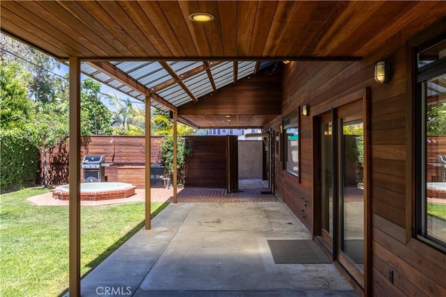 2405 Tustin Ave, Costa Mesa, CA 92627 - view of patio / terrace with a jacuzzi and a grill