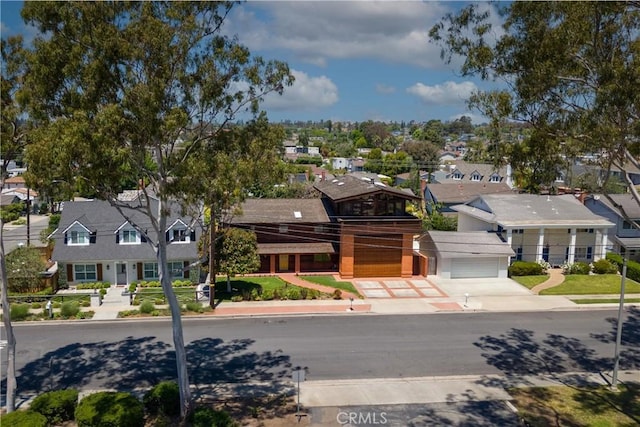 aerial view of residential area