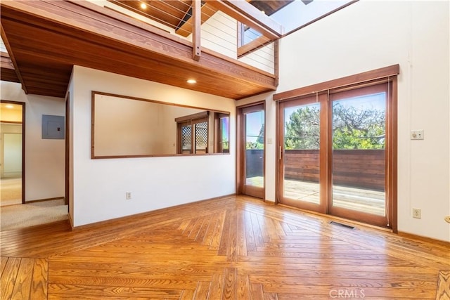 2405 Tustin Ave, Costa Mesa, CA 92627 - empty room featuring a skylight and baseboards