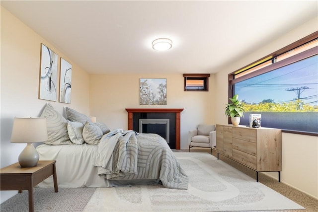 2405 Tustin Ave, Costa Mesa, CA 92627 - carpeted bedroom with a fireplace