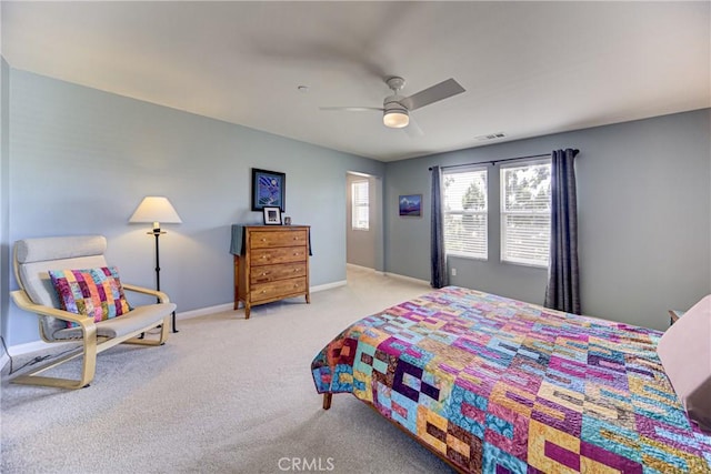 43075 Beamer Ct, Temecula, CA 92592 - bedroom featuring carpet floors, baseboards, and ceiling fan