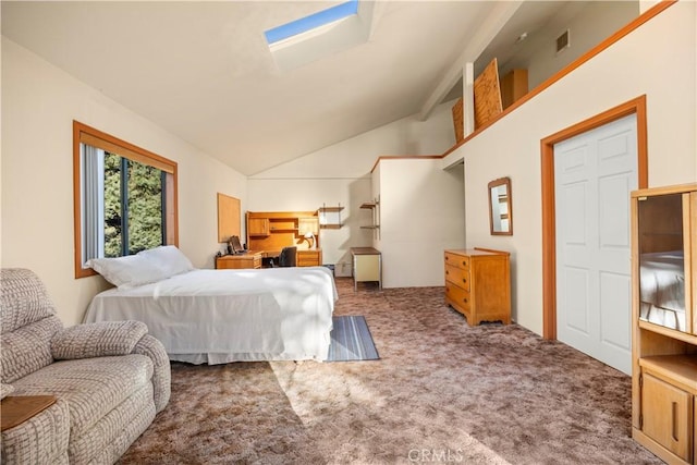 2513 Arbor Dr, Pine Mountain Club, CA 93225 - carpeted bedroom featuring vaulted ceiling