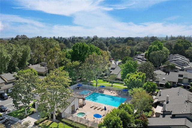 2514 N Tustin Ave Unit 71, Santa Ana, CA 92705 - aerial view of residential area with a pool area