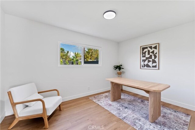 2514 S Rita Way, Santa Ana, CA 92704 - office area featuring baseboards and wood finished floors