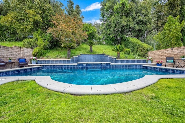 24441 Indian Hill Ln, West Hills, CA 91307 - view of pool featuring a lawn