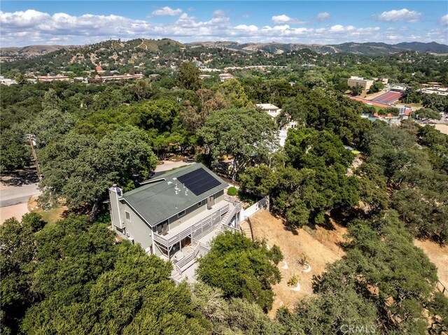5740 Violeta Ave, Atascadero, CA 93422 - drone / aerial view of a mountainous background and a heavily wooded area