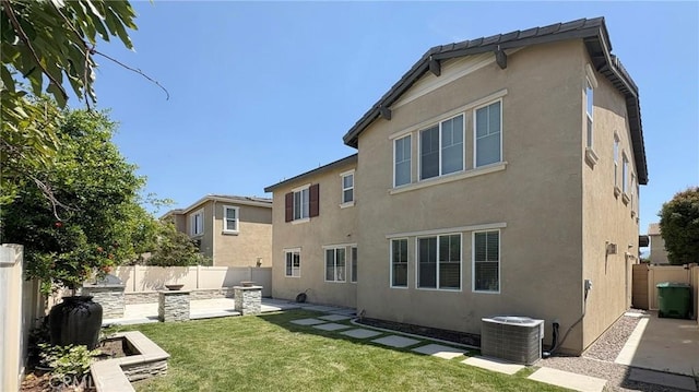 14247 Symphony Ct, Eastvale, CA 92880 - rear view of house with a patio, stucco siding, and central air condition unit
