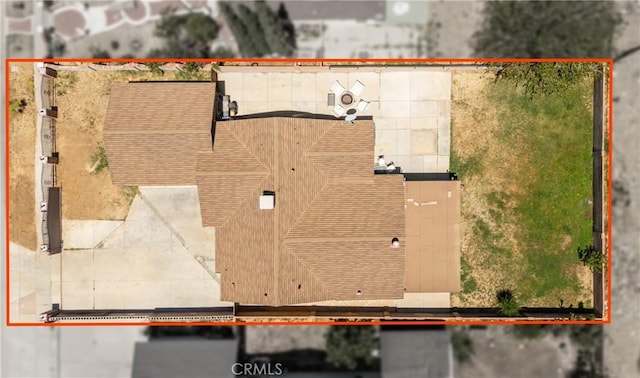 38714 Puerta Ave, Palmdale, CA 93550 - view from above of property with property parcel outlined