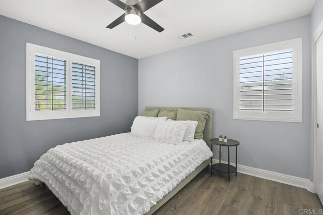 1444 Wooden Valley St, Chula Vista, CA 91913 - bedroom featuring multiple windows, wood finished floors, and a ceiling fan