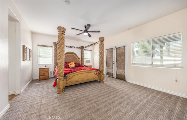 7840 La Cresta St, Highland, CA 92346 - bedroom with carpet floors, baseboards, and access to exterior