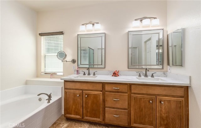 7840 La Cresta St, Highland, CA 92346 - full bath with a garden tub and double vanity