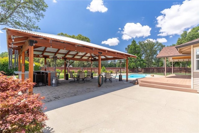 40 Gunter Ln, Oroville, CA 95966 - view of community featuring a gazebo, a wooden deck, a swimming pool, and a patio