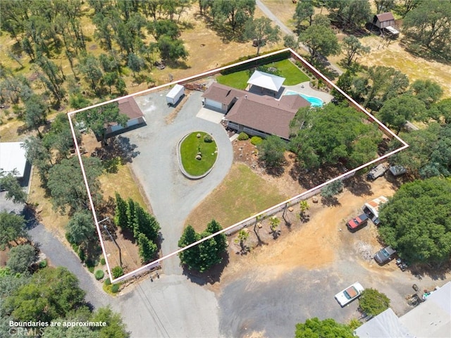 40 Gunter Ln, Oroville, CA 95966 - aerial overview of property's location featuring property parcel outlined