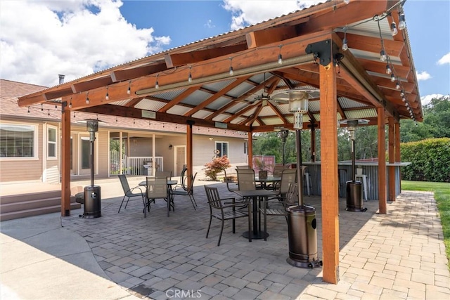 40 Gunter Ln, Oroville, CA 95966 - view of patio / terrace with outdoor dining area and a gazebo