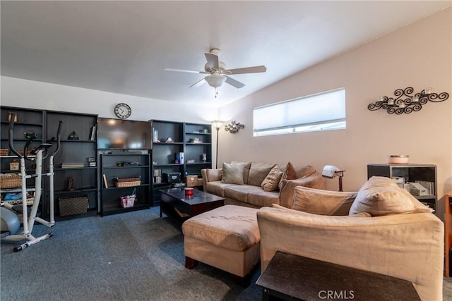 3956 Royce St, Riverside, CA 92503 - living room with a ceiling fan and carpet