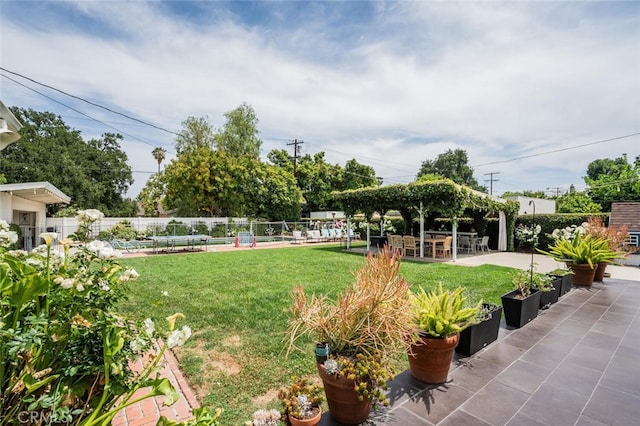 6616 Langdon Ave, Van Nuys, CA 91406 - view of yard featuring a swimming pool, a gazebo, and a patio area