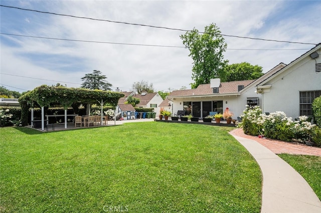 6616 Langdon Ave, Van Nuys, CA 91406 - view of green lawn with a gazebo
