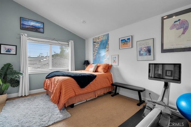 1304 Harkness St, Manhattan Beach, CA 90266 - carpeted bedroom with vaulted ceiling and baseboards