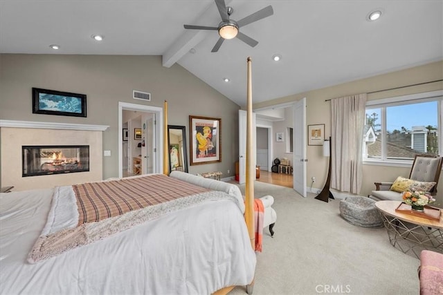 1304 Harkness St, Manhattan Beach, CA 90266 - bedroom featuring carpet flooring, a fireplace, recessed lighting, baseboards, and a ceiling fan