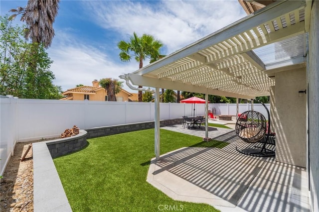 27483 Dandelion Ct, Temecula, CA 92591 - view of yard featuring a pergola and a patio area