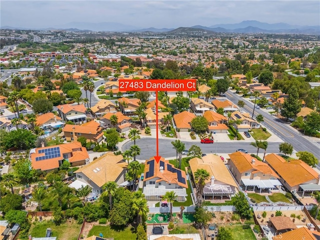 27483 Dandelion Ct, Temecula, CA 92591 - aerial perspective of suburban area with a mountainous background