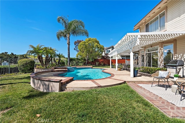 28881 Via Hacienda, San Juan Capistrano, CA 92675 - view of swimming pool with a patio, grilling area, and a pool with connected hot tub