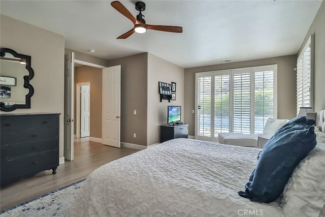 536 Granite Hills St, Simi Valley, CA 93065 - bedroom with wood finished floors, baseboards, and ceiling fan