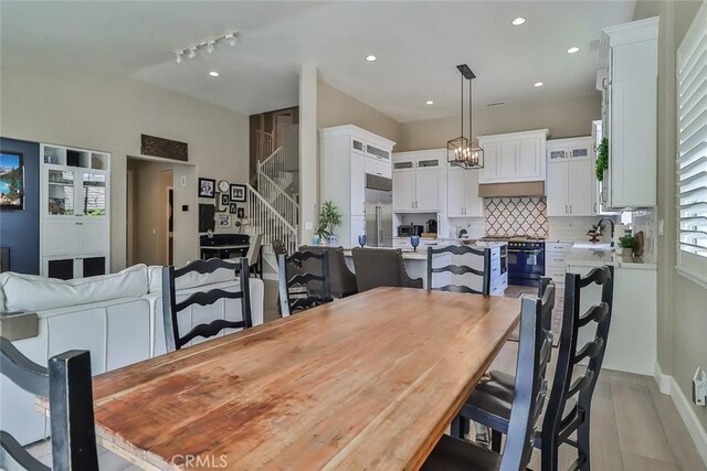 536 Granite Hills St, Simi Valley, CA 93065 - dining space with stairs, recessed lighting, and baseboards