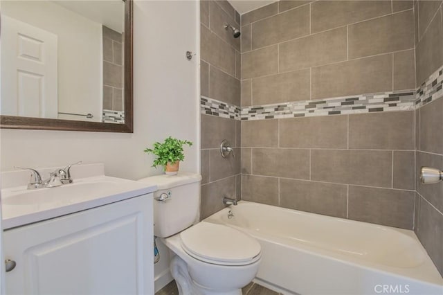 1327 Exposition Blvd, Los Angeles, CA 90018 - bathroom featuring toilet, vanity, and washtub / shower combination