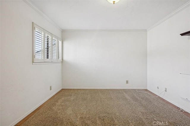 391 Sequoia St Unit 5, Morro Bay, CA 93442 - unfurnished room with ornamental molding, baseboards, and carpet