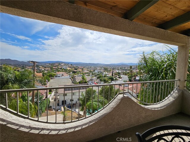 28856 Yosemite Pl, Canyon Lake, CA 92587 - balcony featuring a mountain view and a residential view