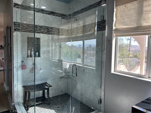 28856 Yosemite Pl, Canyon Lake, CA 92587 - bathroom featuring a stall shower