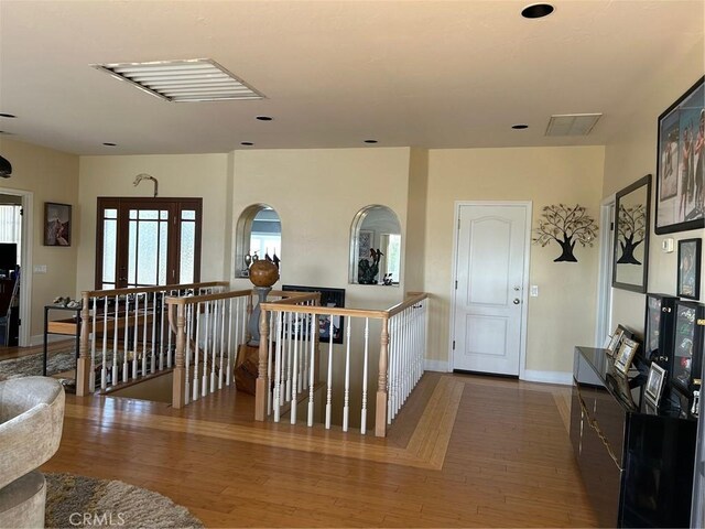 28856 Yosemite Pl, Canyon Lake, CA 92587 - entryway with wood finished floors and baseboards