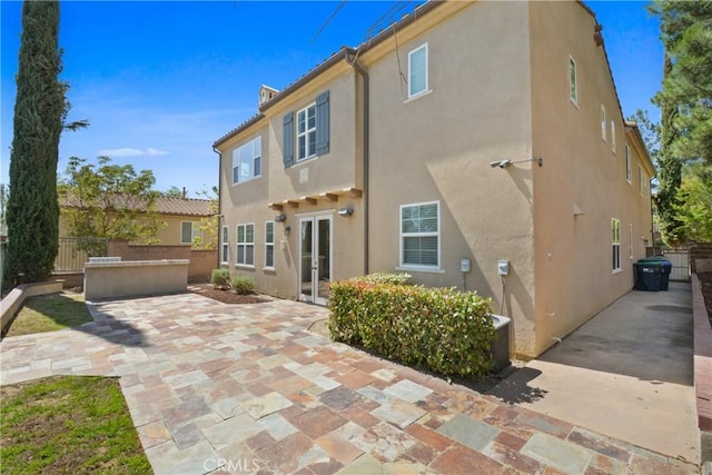 5176 Glenview St, Chino Hills, CA 91709 - rear view of property featuring french doors, a patio area, fence, and stucco siding