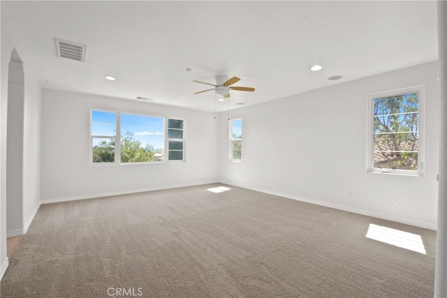 5176 Glenview St, Chino Hills, CA 91709 - carpeted empty room with a ceiling fan, recessed lighting, and baseboards