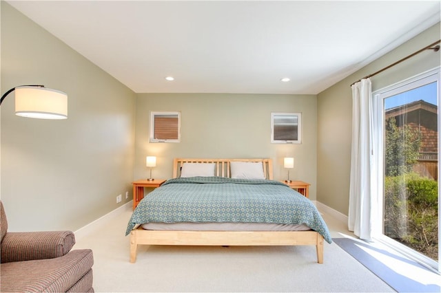 1850 Laurel Pl, Cambria, CA 93428 - bedroom featuring carpet flooring, baseboards, and recessed lighting
