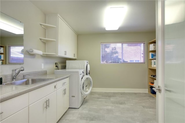 1850 Laurel Pl, Cambria, CA 93428 - washroom with cabinet space, separate washer and dryer, and baseboards