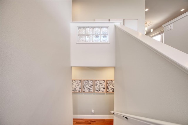 1850 Laurel Pl, Cambria, CA 93428 - stairway featuring wood finished floors and recessed lighting