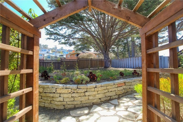 1850 Laurel Pl, Cambria, CA 93428 - fenced backyard featuring a patio area