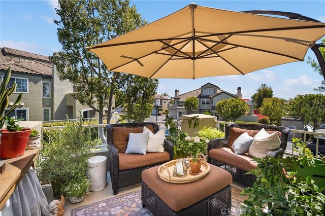 69 Cloudcrest, Aliso Viejo, CA 92656 - view of patio / terrace with outdoor lounge area and a residential view