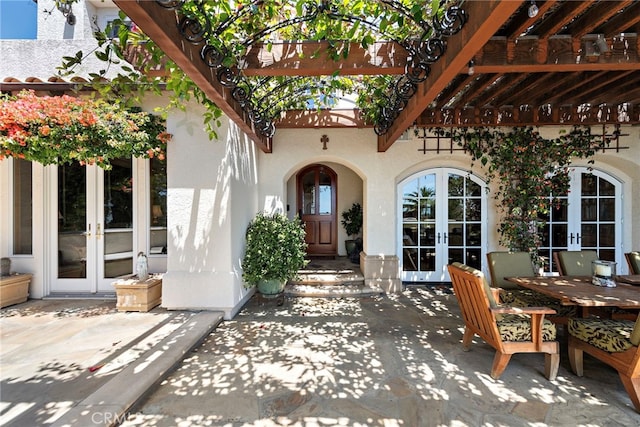 3805 Vista Azul, San Clemente, CA 92672 - view of patio featuring french doors and a pergola
