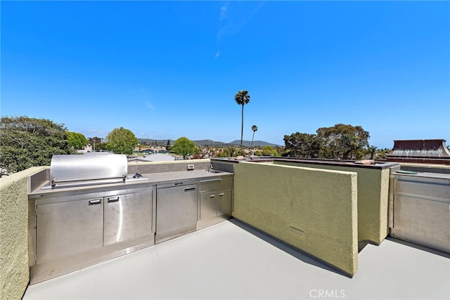 3805 Vista Azul, San Clemente, CA 92672 - view of patio with an outdoor kitchen, grilling area, and a mountain view