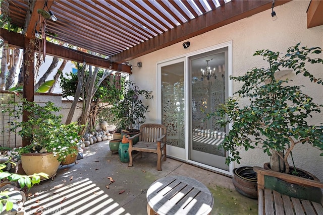 3805 Vista Azul, San Clemente, CA 92672 - wooden terrace with a pergola, a patio area, and fence