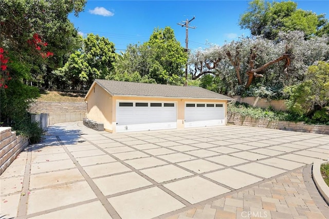 152 Spinks Canyon Rd, Bradbury, CA 91008 - detached garage with view of scattered trees