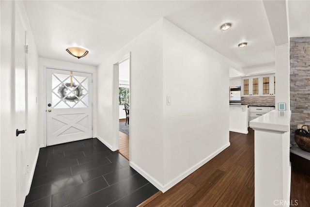hallway with baseboards