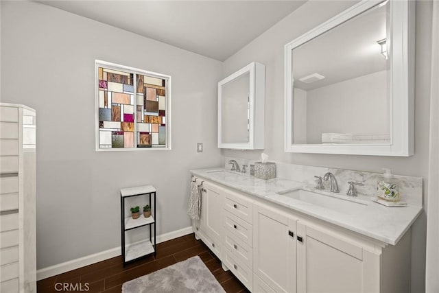 152 Spinks Canyon Rd, Bradbury, CA 91008 - bathroom with wood finished floors and double vanity
