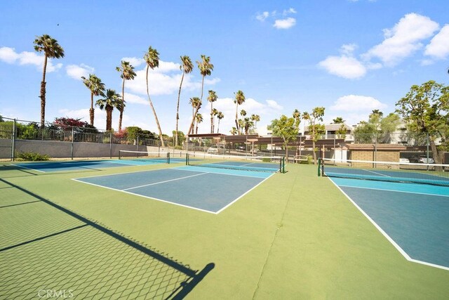 3155 E Ramon Rd Unit 607, Palm Springs, CA 92264 - view of tennis court with fence