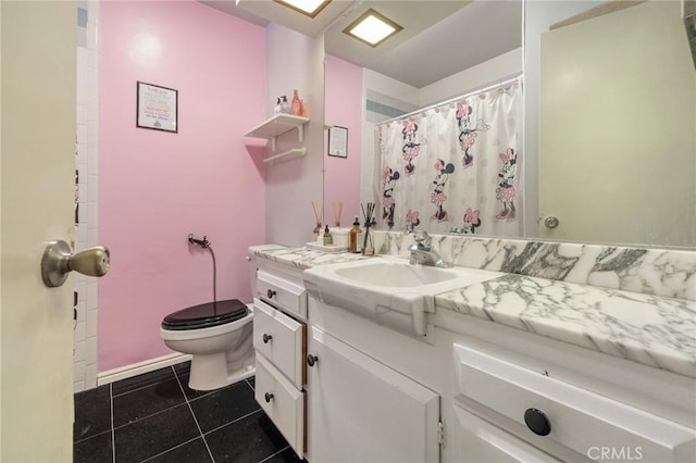 330 N Howard St Unit 201, Glendale, CA 91206 - full bathroom featuring vanity, tile patterned flooring, and a shower with curtain