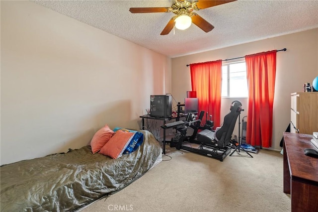 330 N Howard St Unit 201, Glendale, CA 91206 - carpeted bedroom with a textured ceiling and a ceiling fan