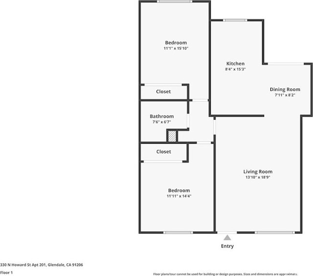330 N Howard St Unit 201, Glendale, CA 91206 - view of property floor plan